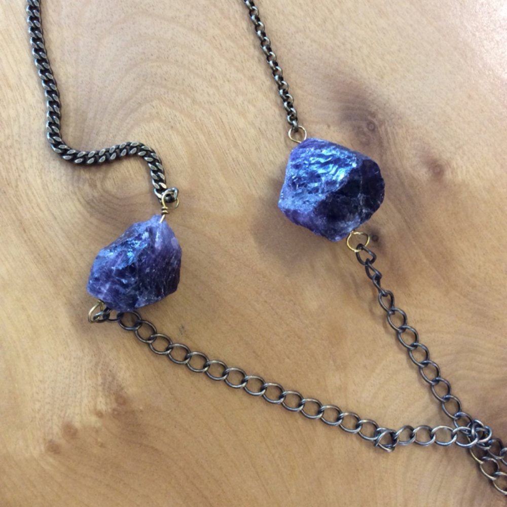 NEW Seeds Jewelry Necklace - Raw Amethyst